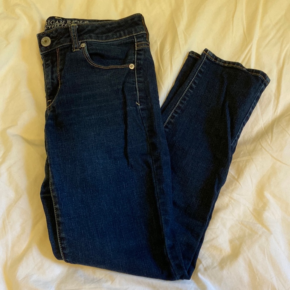 AE Dark-Wash Skinny Jeans